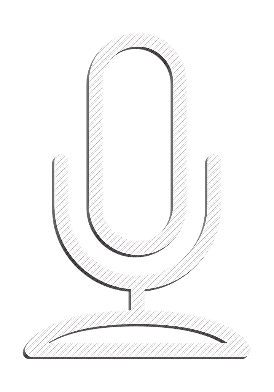 White Microphone Icon