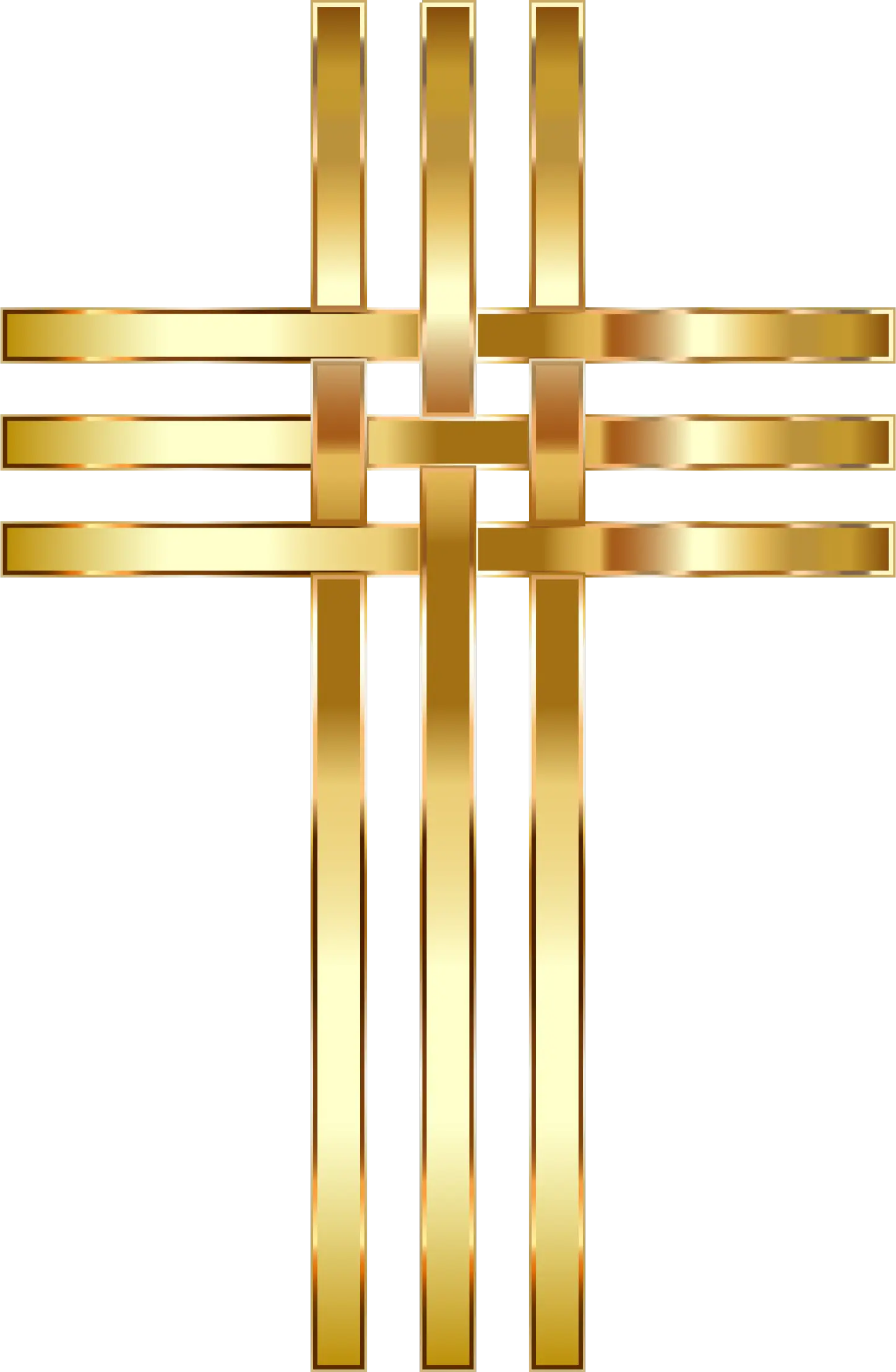 Shiny Gold Weave Design Element