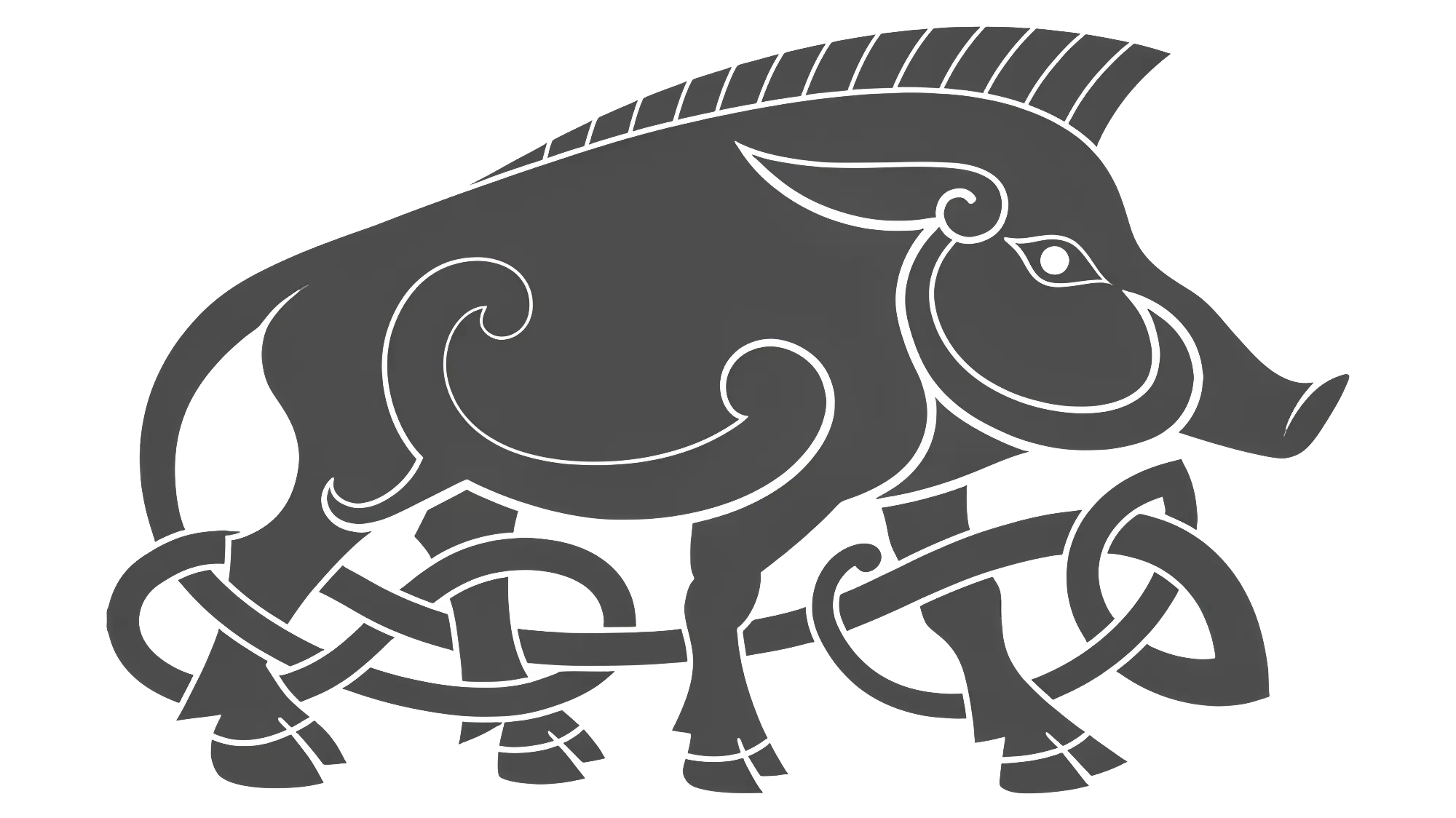 Celtic Boar Design with Patterns