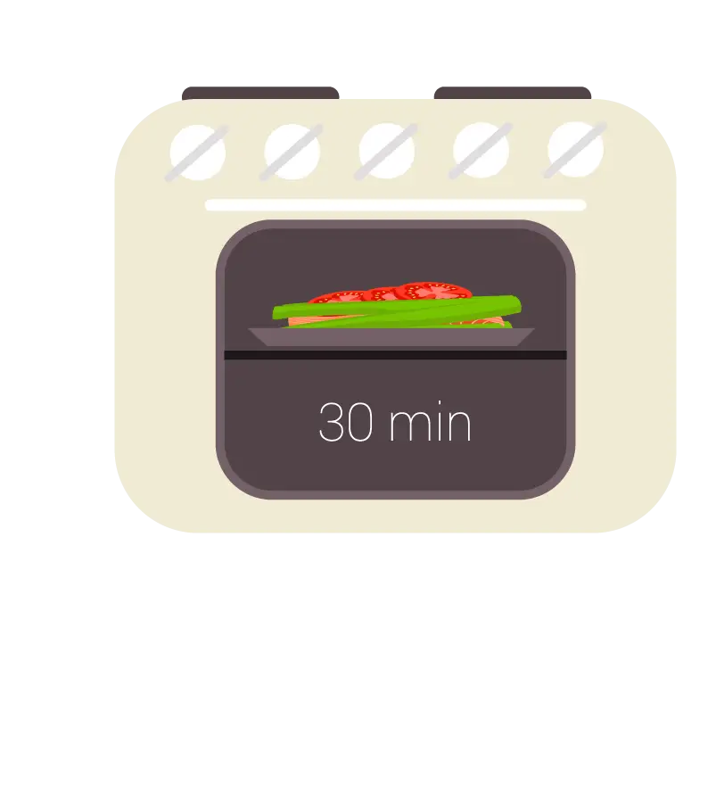 Oven with Food