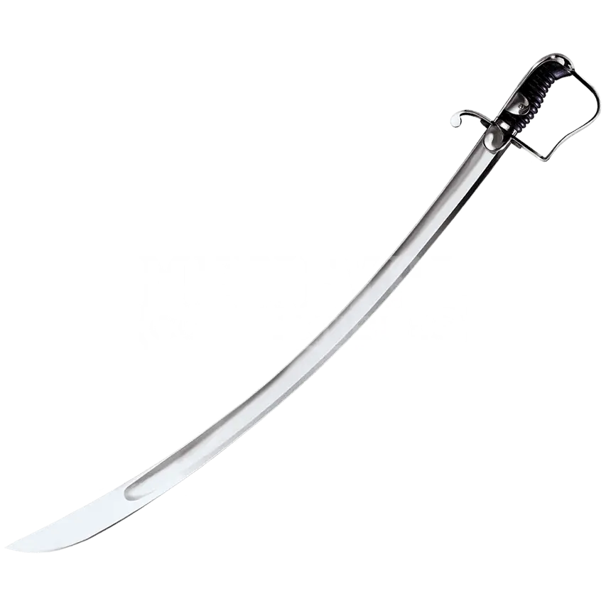 Curved Saber Sword with Metal Blade