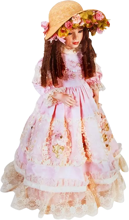 Porcelain Doll in Pink Dress