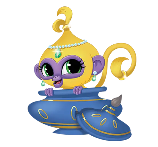 Cute Genie Monkey in Lamp