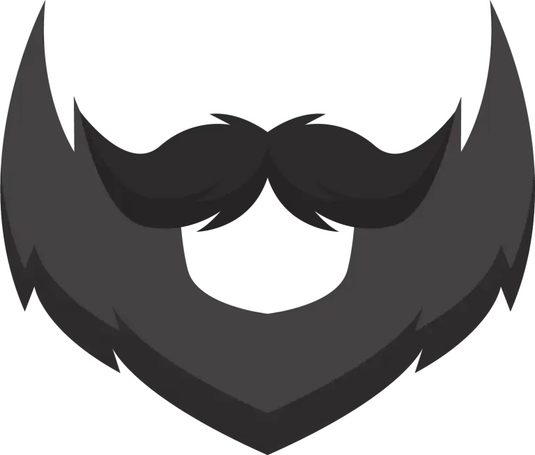 Stylized Moustache and Beard Icon