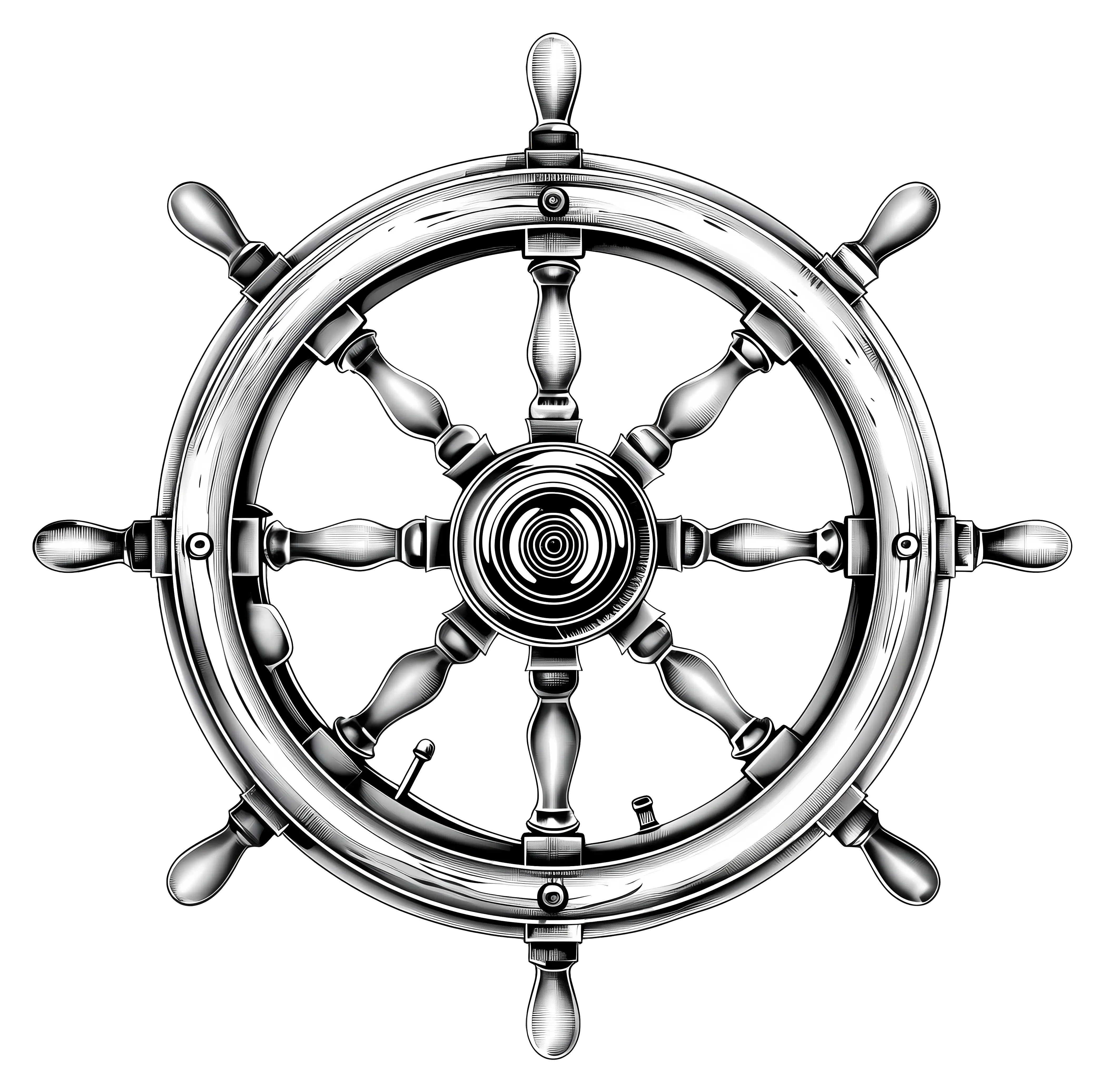 Vintage Ship Wheel for Nautical Themes