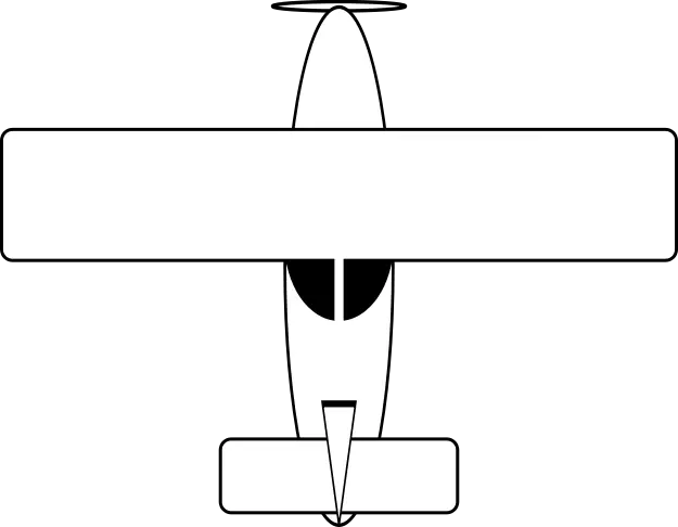 Black and White Airplane Icon