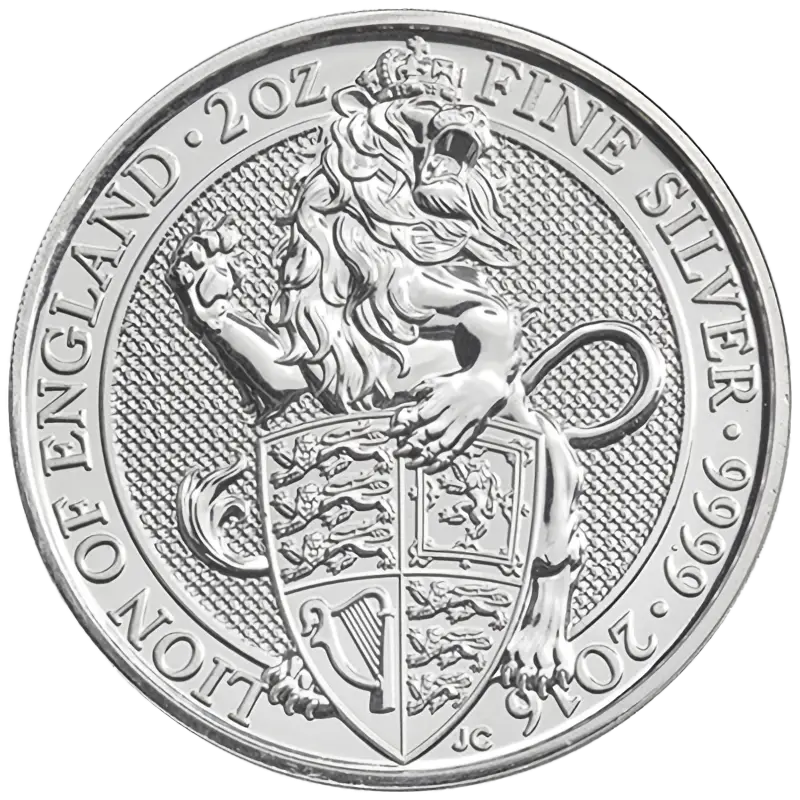 Silver Lion Engraved Collector&#039;s Coin