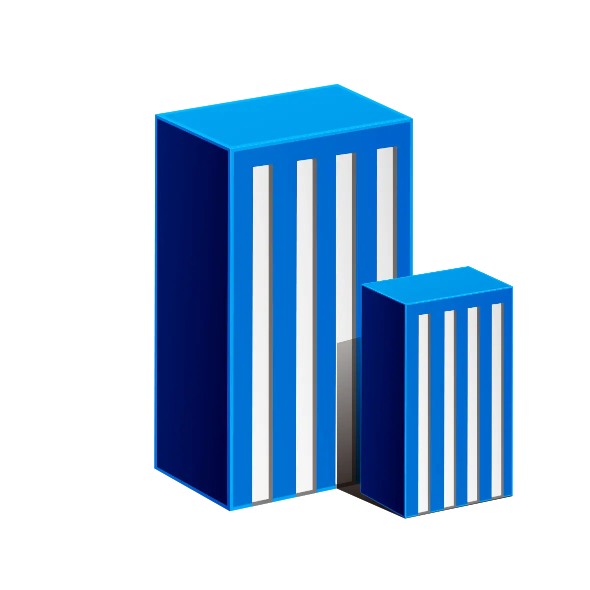 Tall Blue Buildings