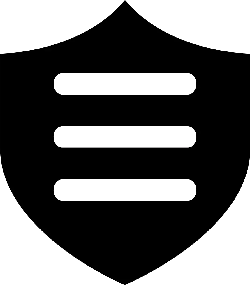 Minimalistic Black Shield Icon Illustration