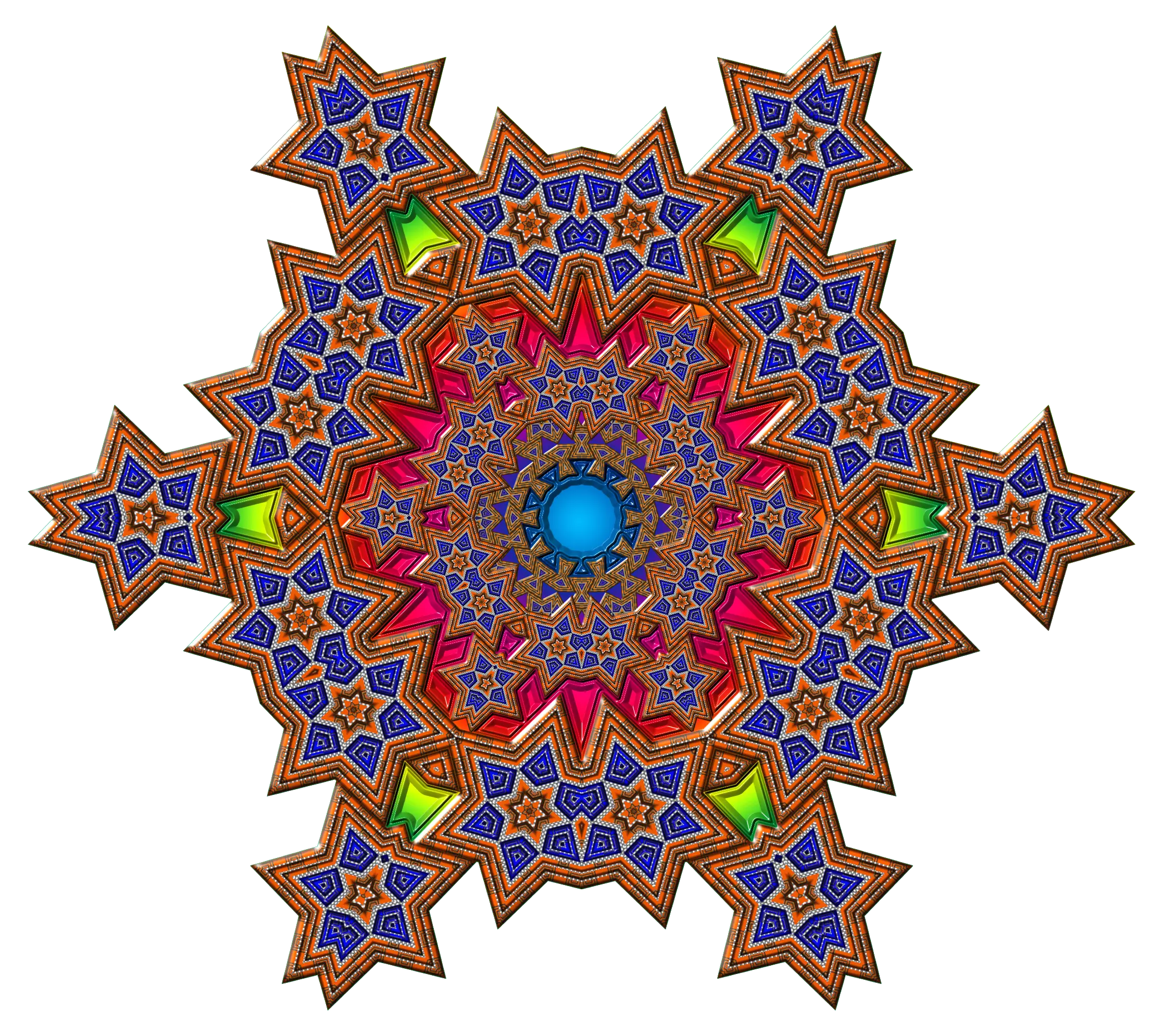 Colorful Star Mandala Pattern