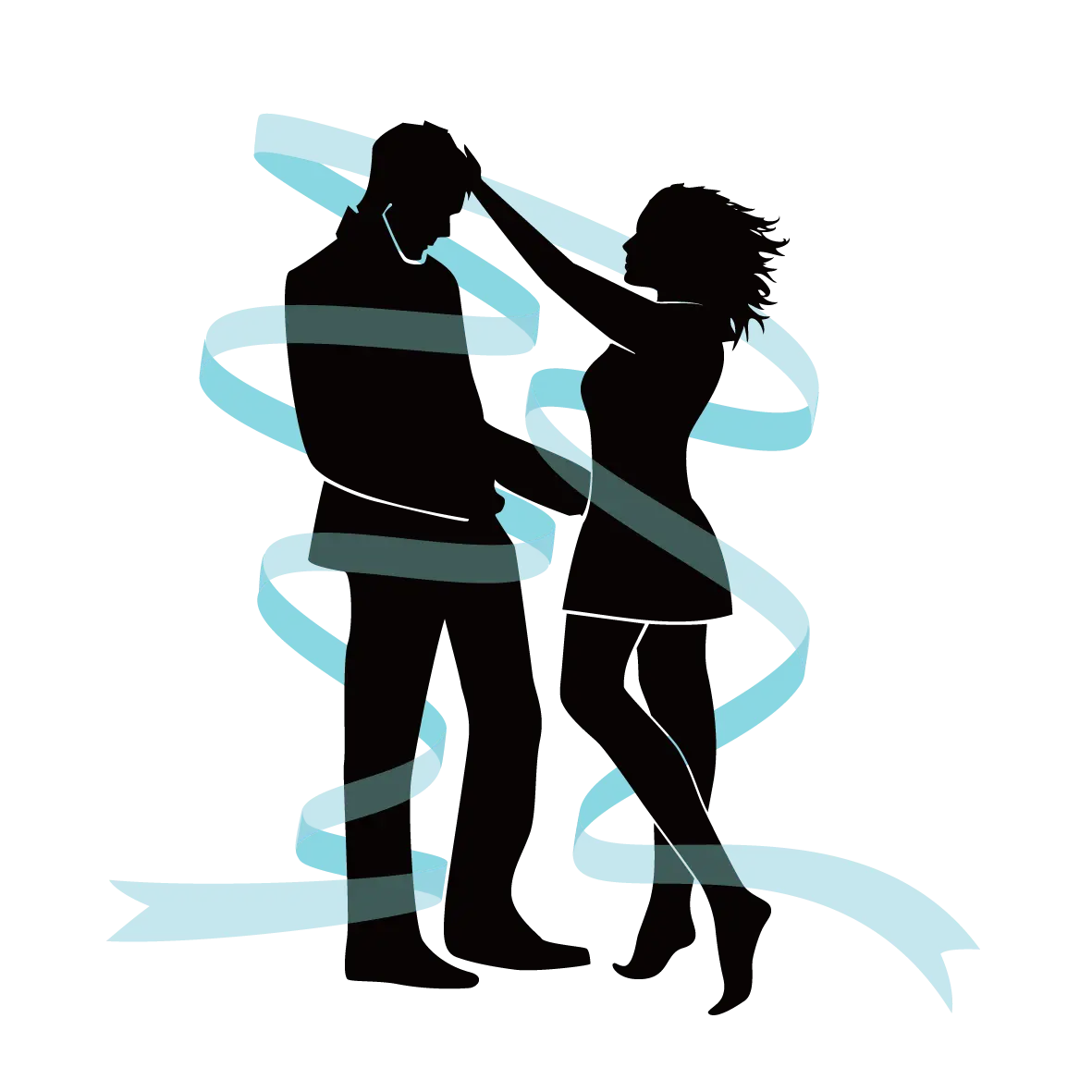 Dancing Couple with Ribbon