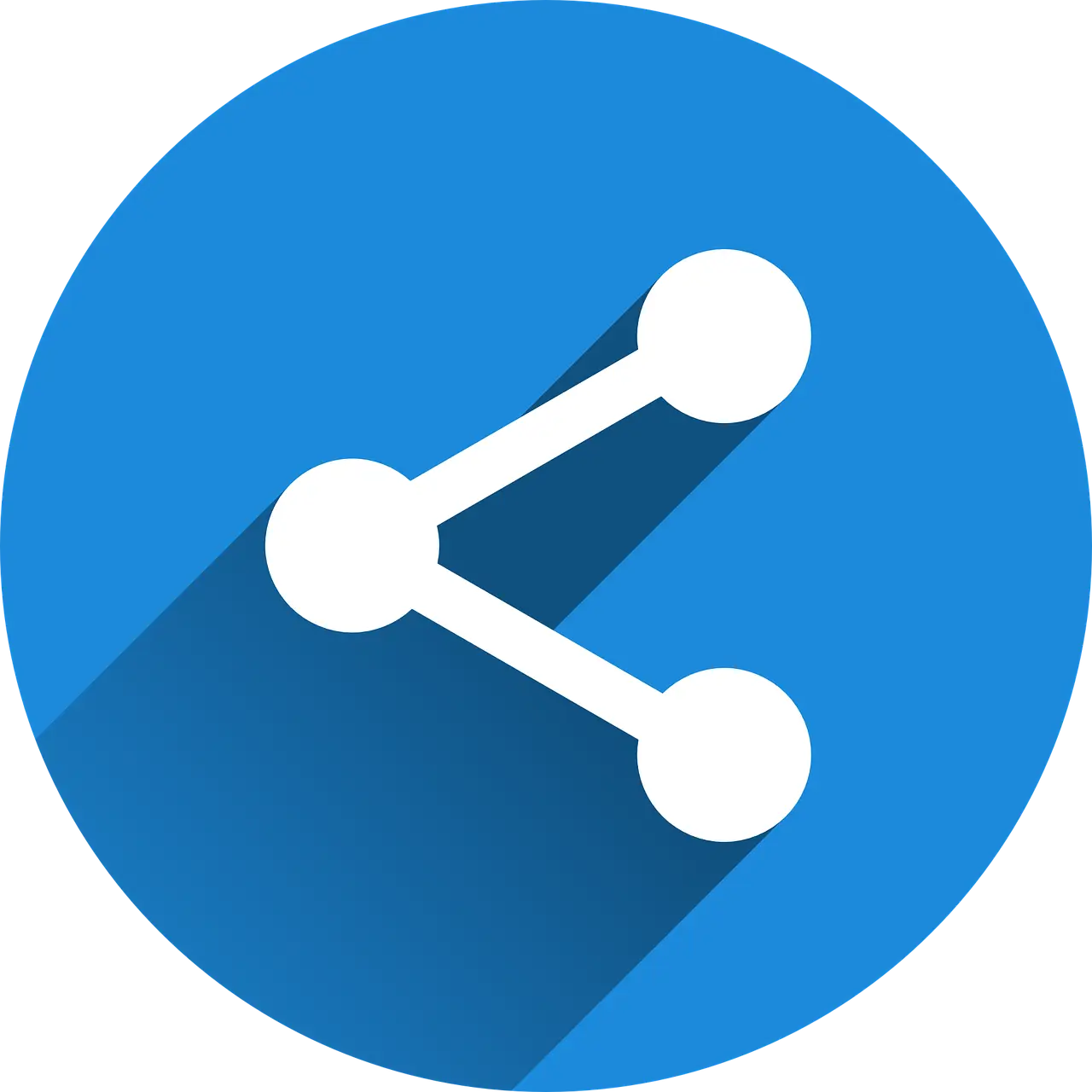 Circle Share Icon in Blue