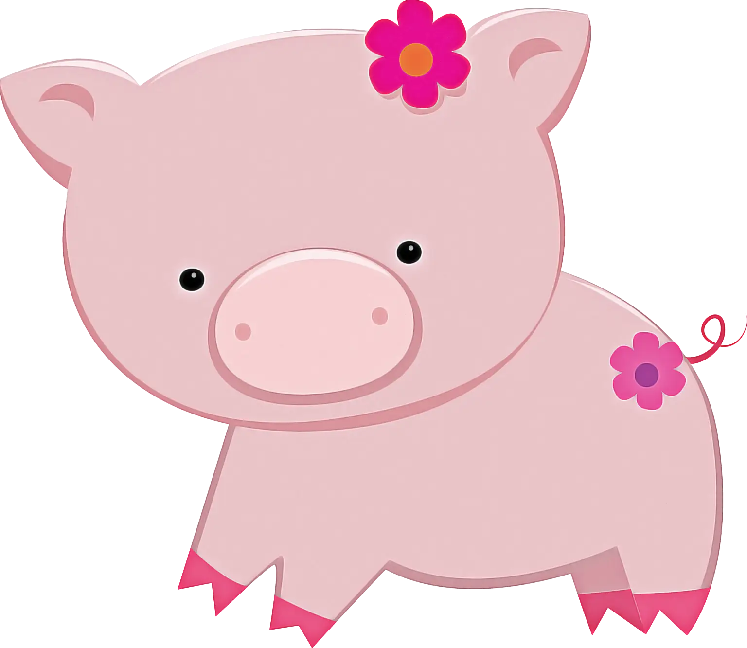 Cute Piggy Cartoon Illustration