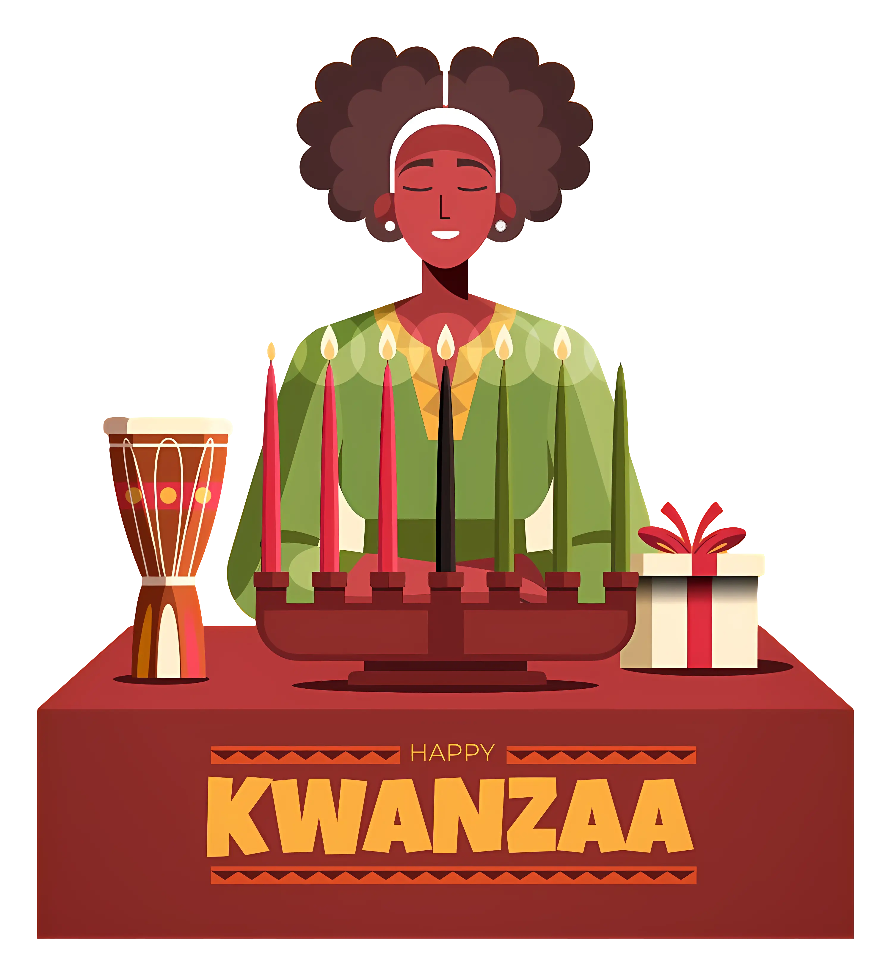 Kwanzaa Celebration Setup with Kinara