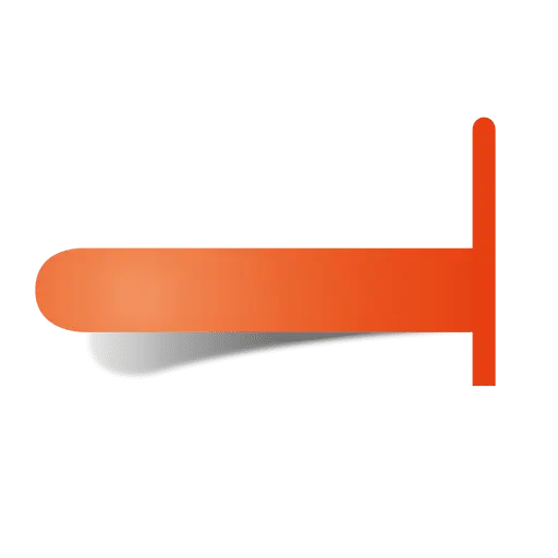 Orange Pointer Icon on Transparent Background