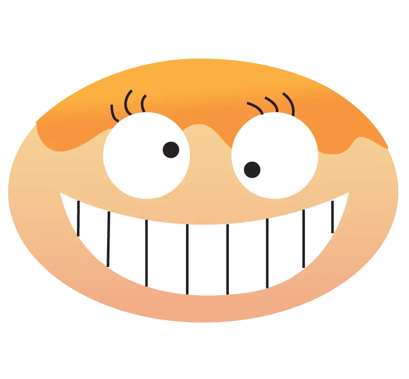 Happy Smiling Cartoon Face Illustration
