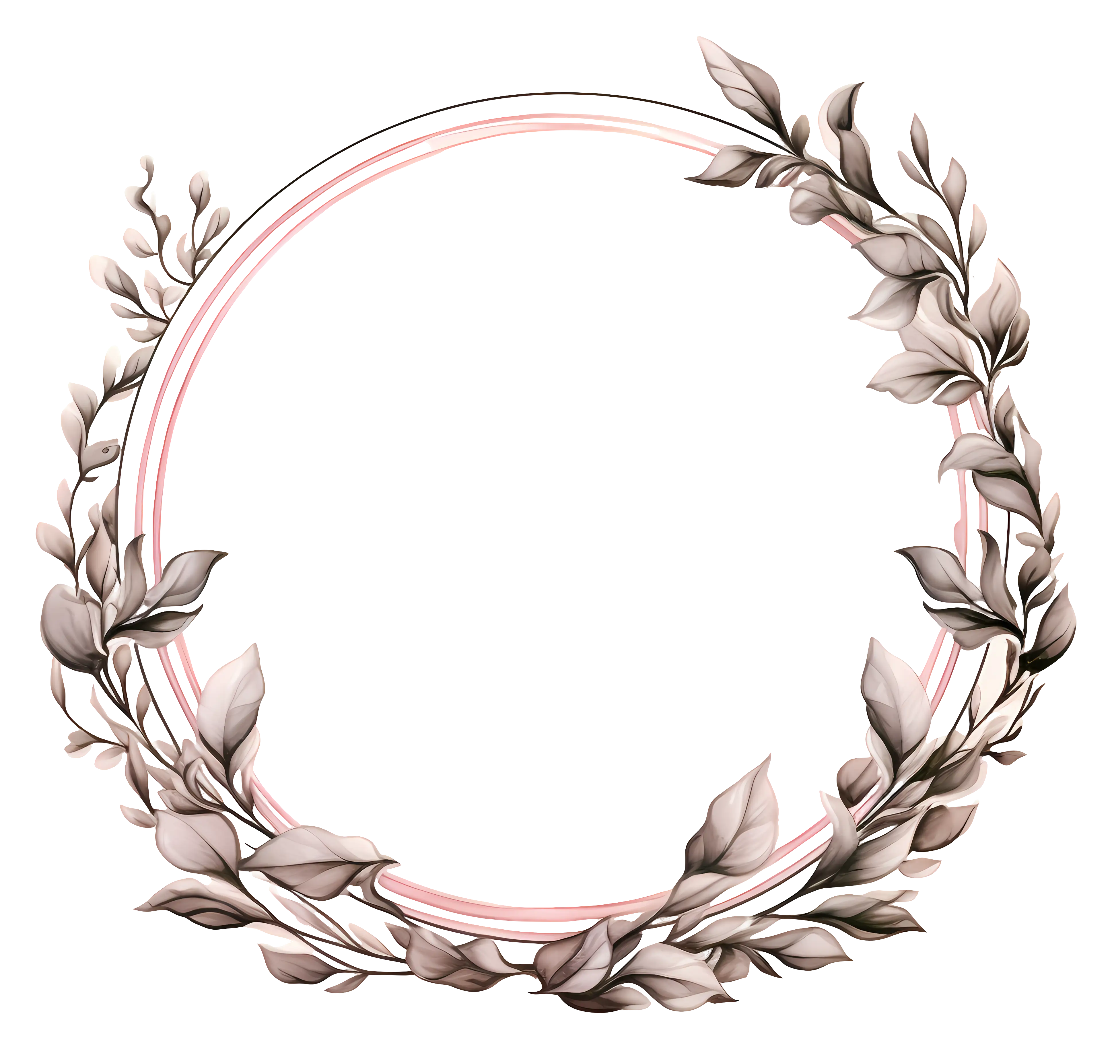 Elegant Laurel Wreath Frame Design
