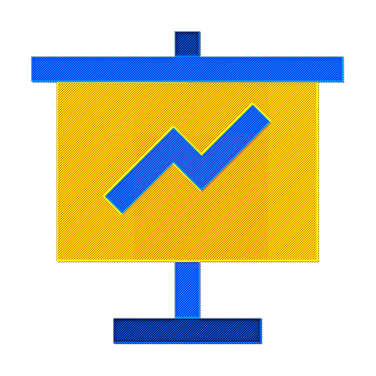 Yellow Presentation Chart Icon