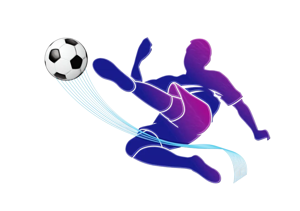 Soccer Player Kicking Ball Dynamic Illustration