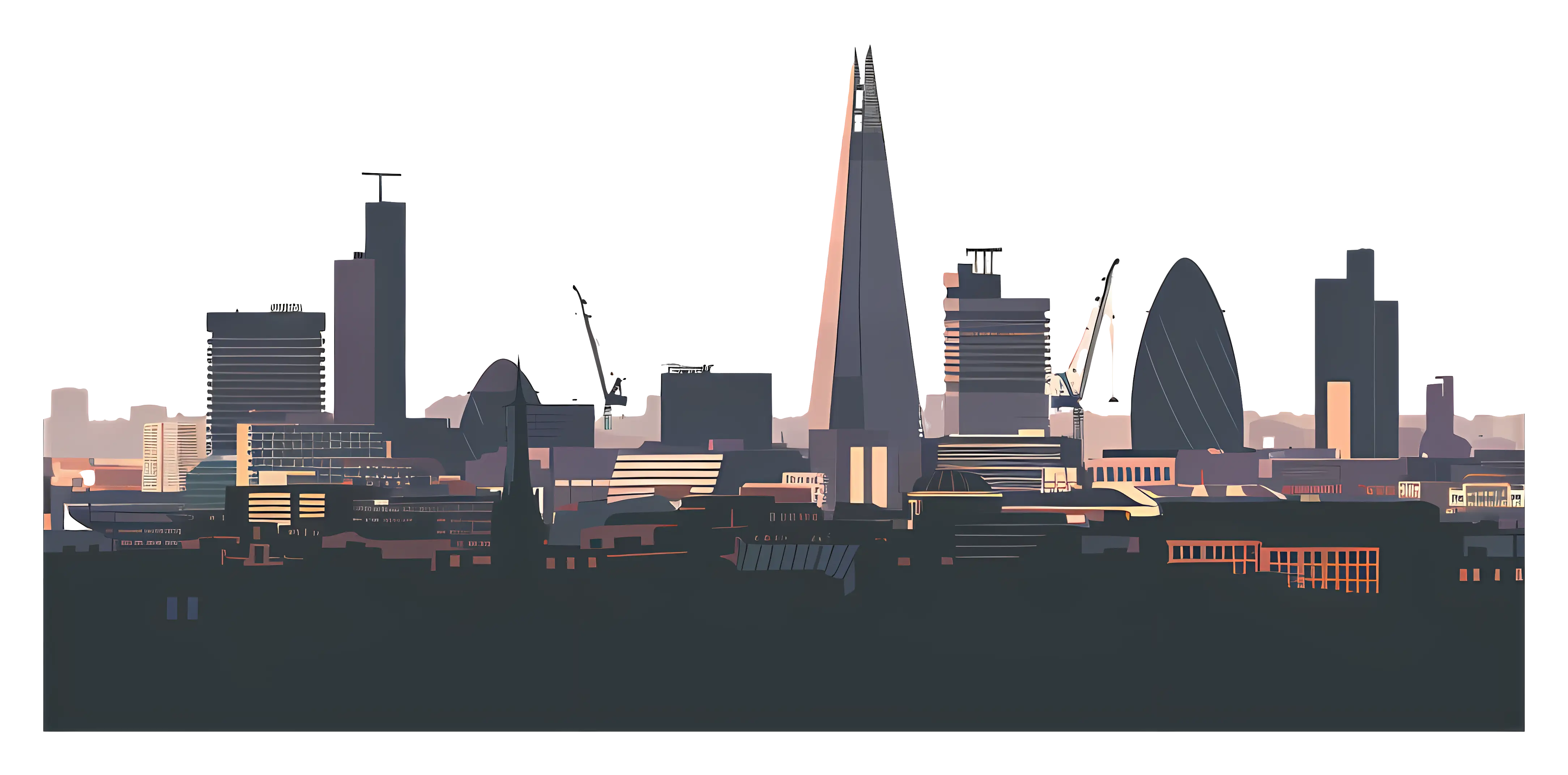Modern City Skyline Silhouette