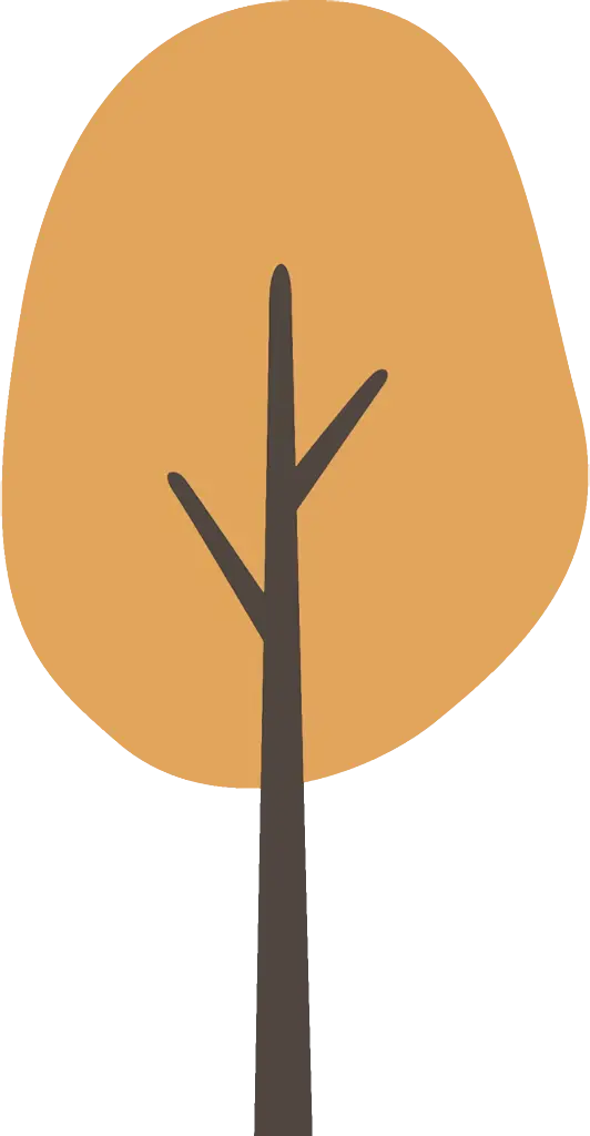Minimalistic Autumn Tree Illustration