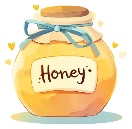 Sweet Honey Jar Illustration