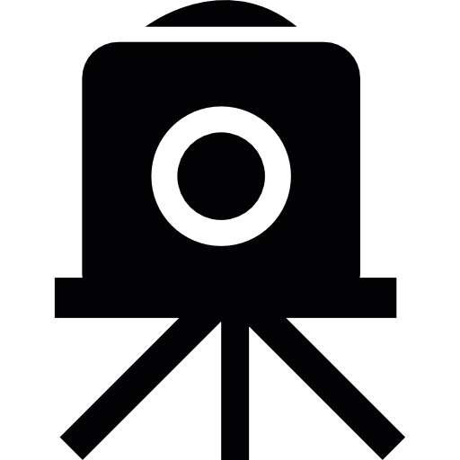 Black Camera Tripod Icon
