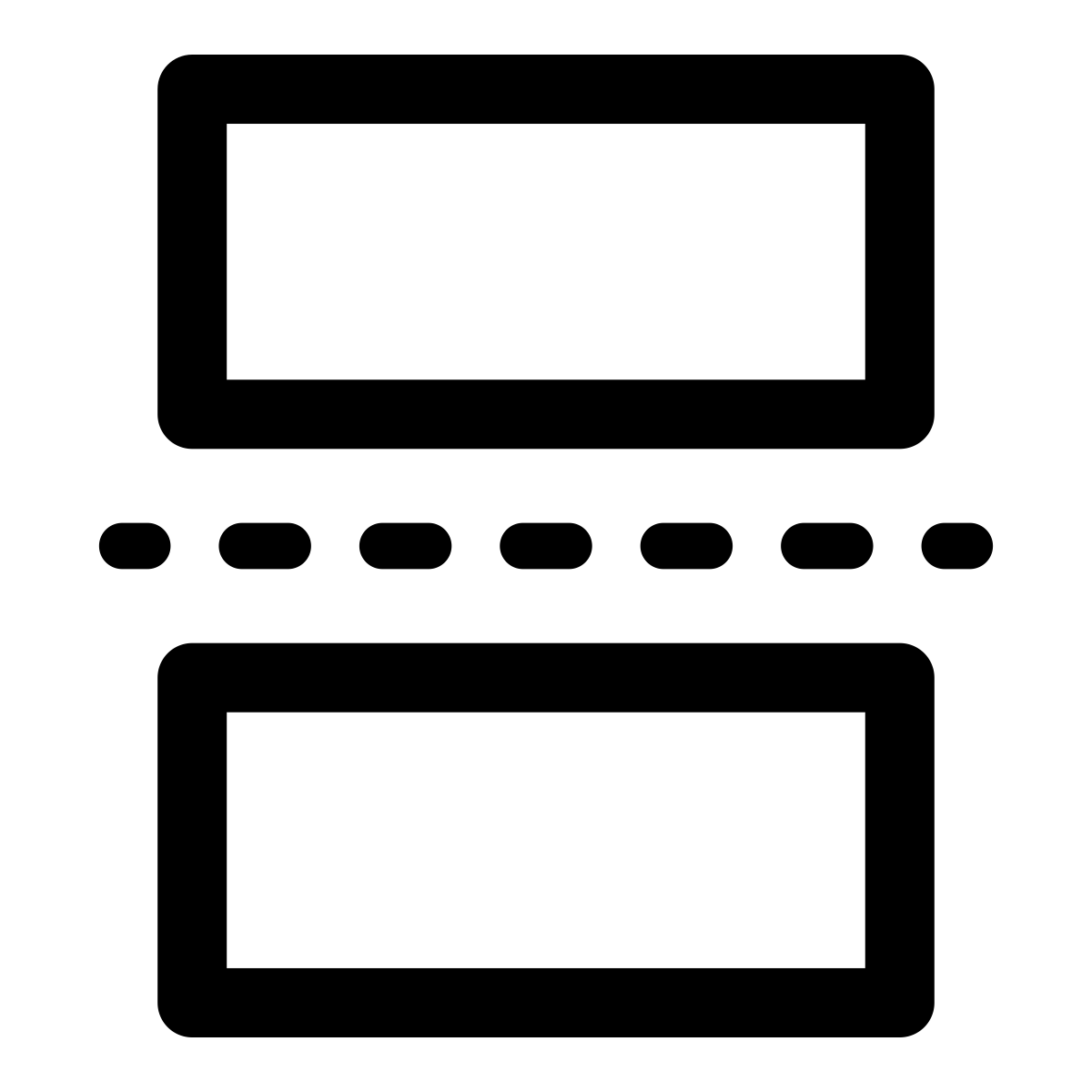 Simple Cut Icon with Dotted Line