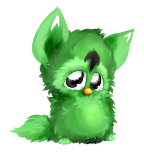 Cute Green Furry Creature