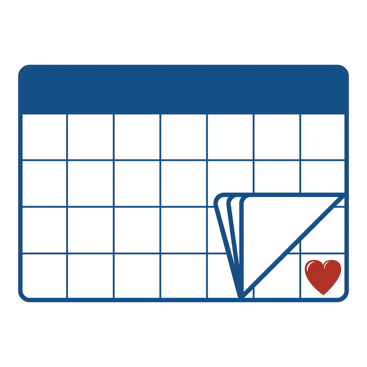 Calendar with Heart Marked Date
