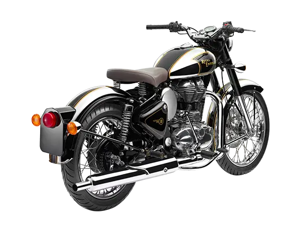 Retro Black and Gold Vintage Motorcycle