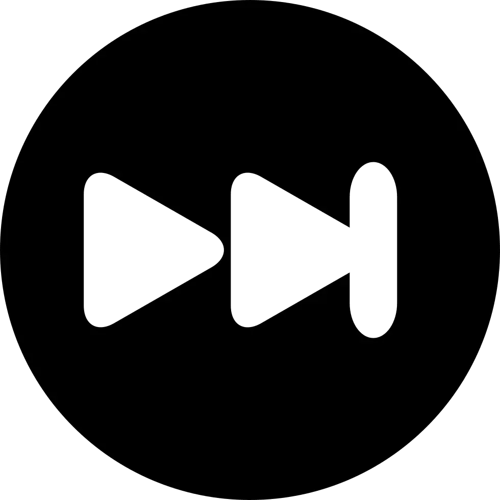 Fast Forward Symbol in Black Circle