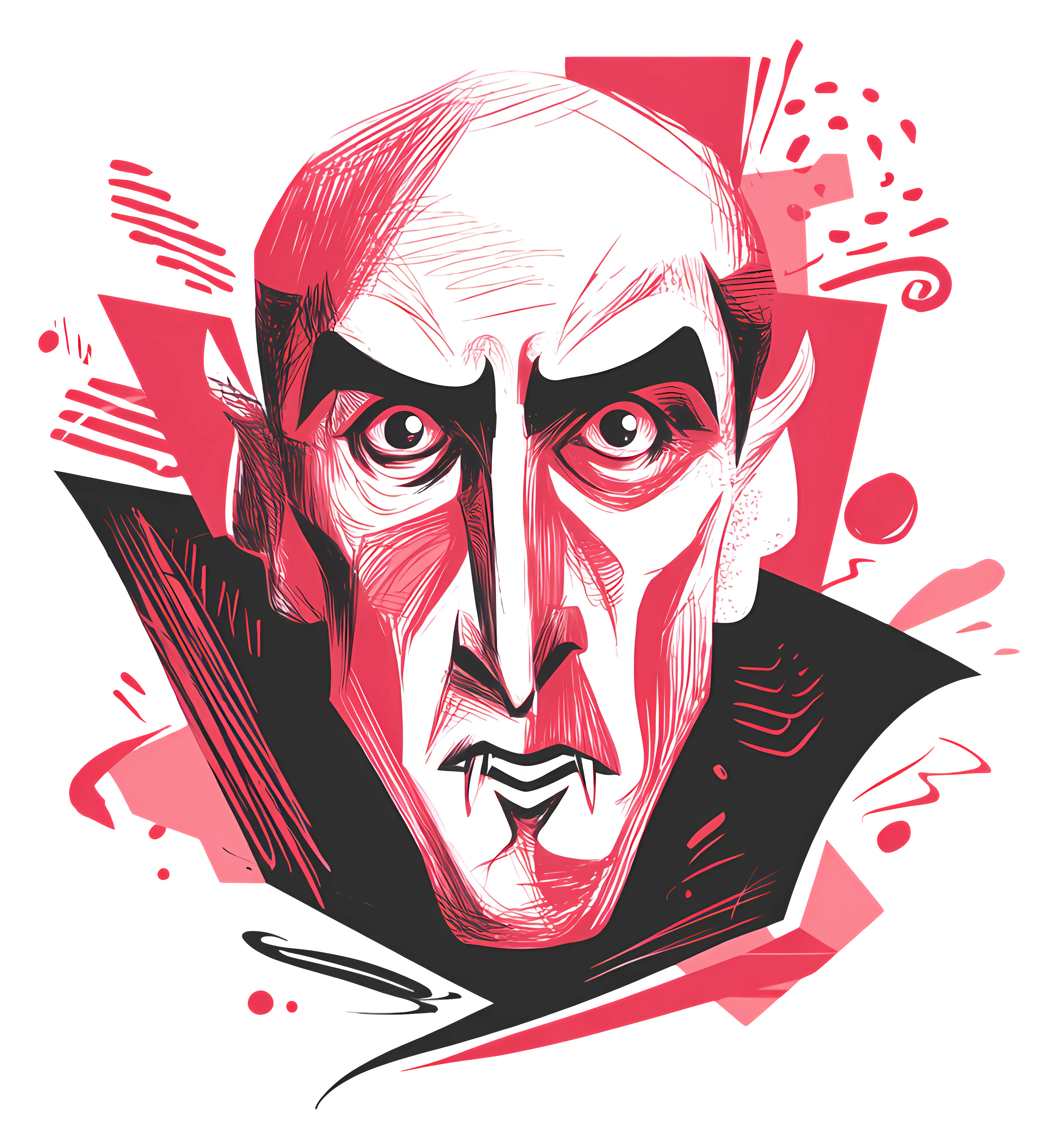 Red Vampire Illustration