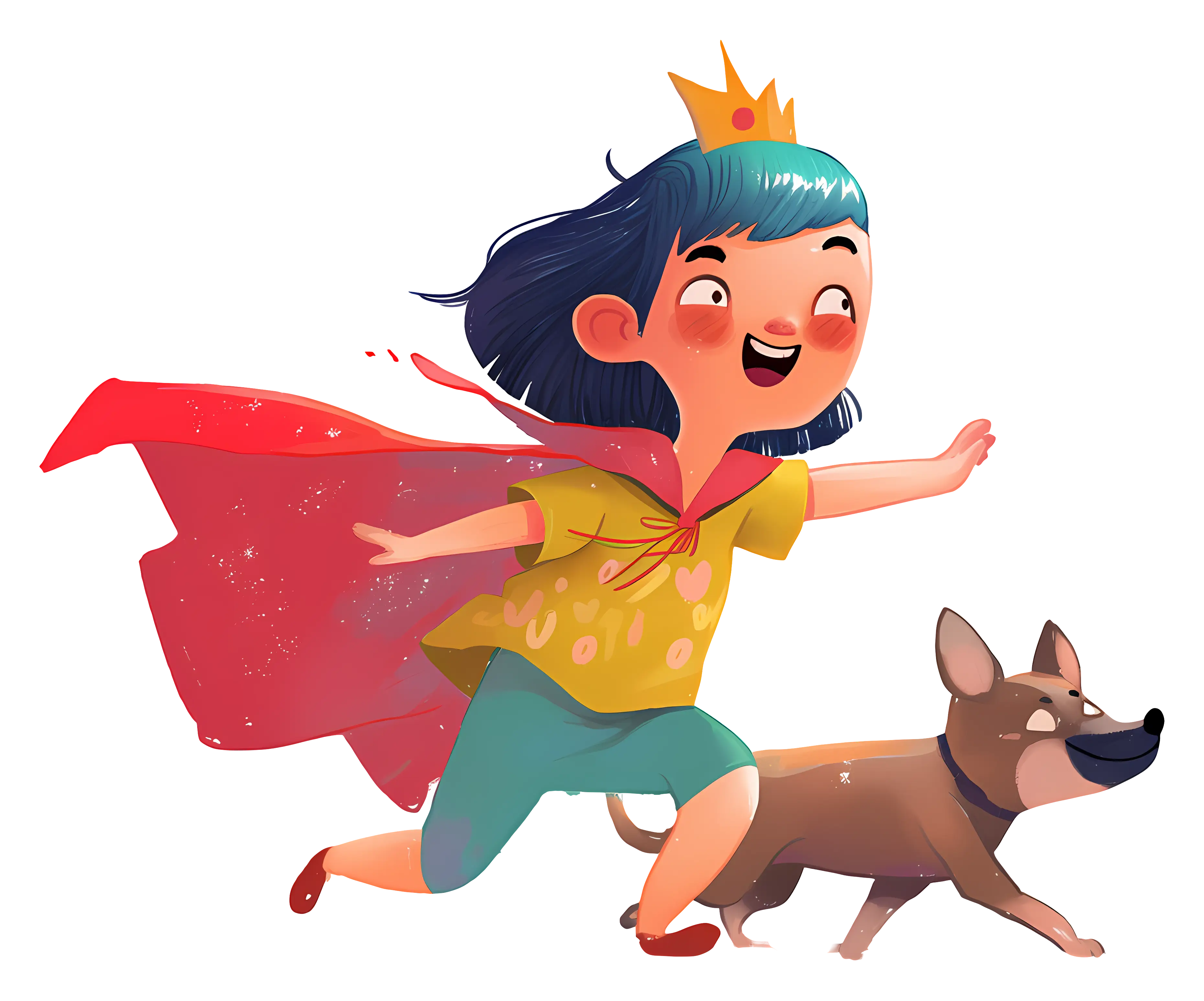 Child with Dog on an Adventure