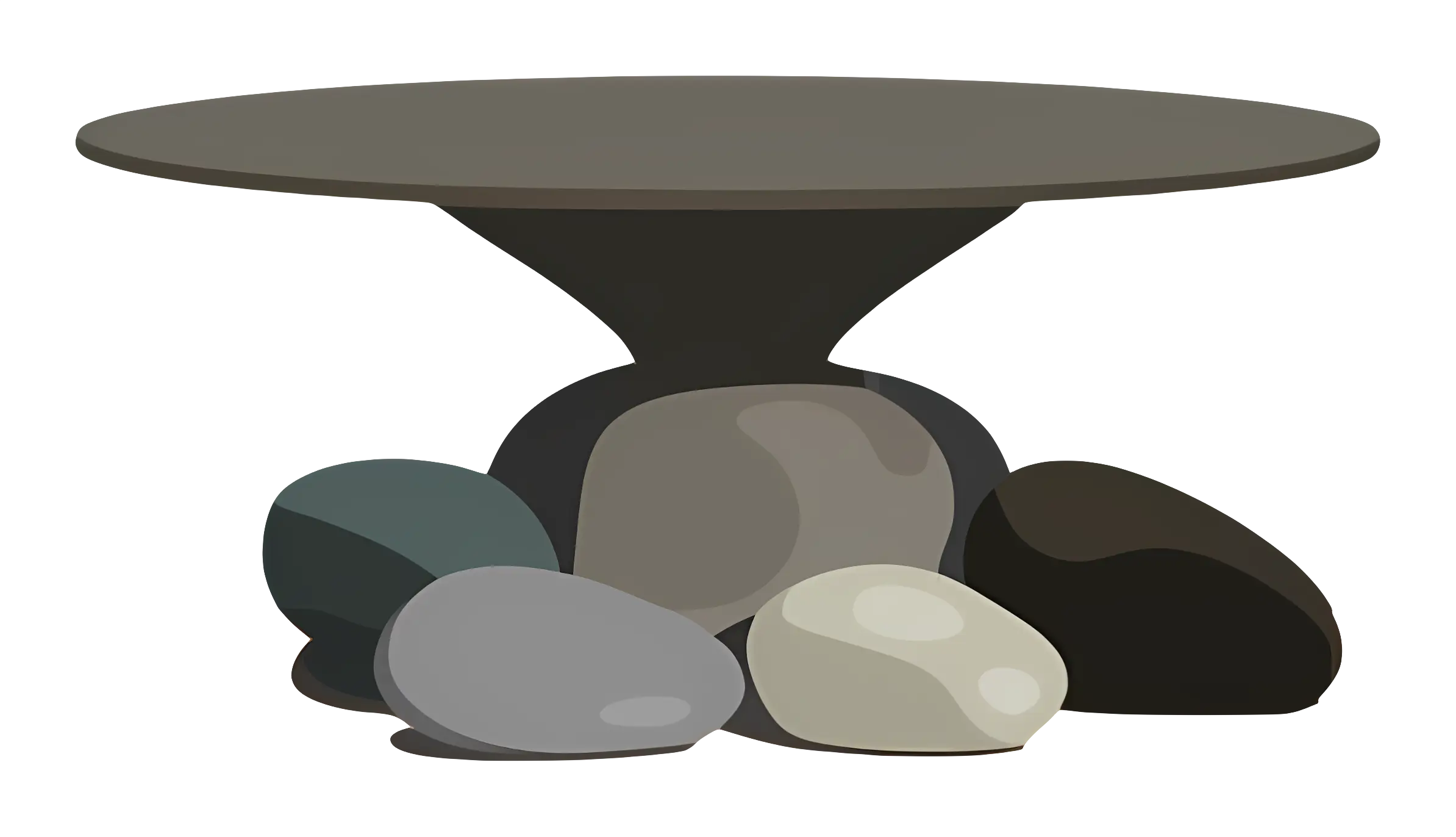 Stone Table with Rocks