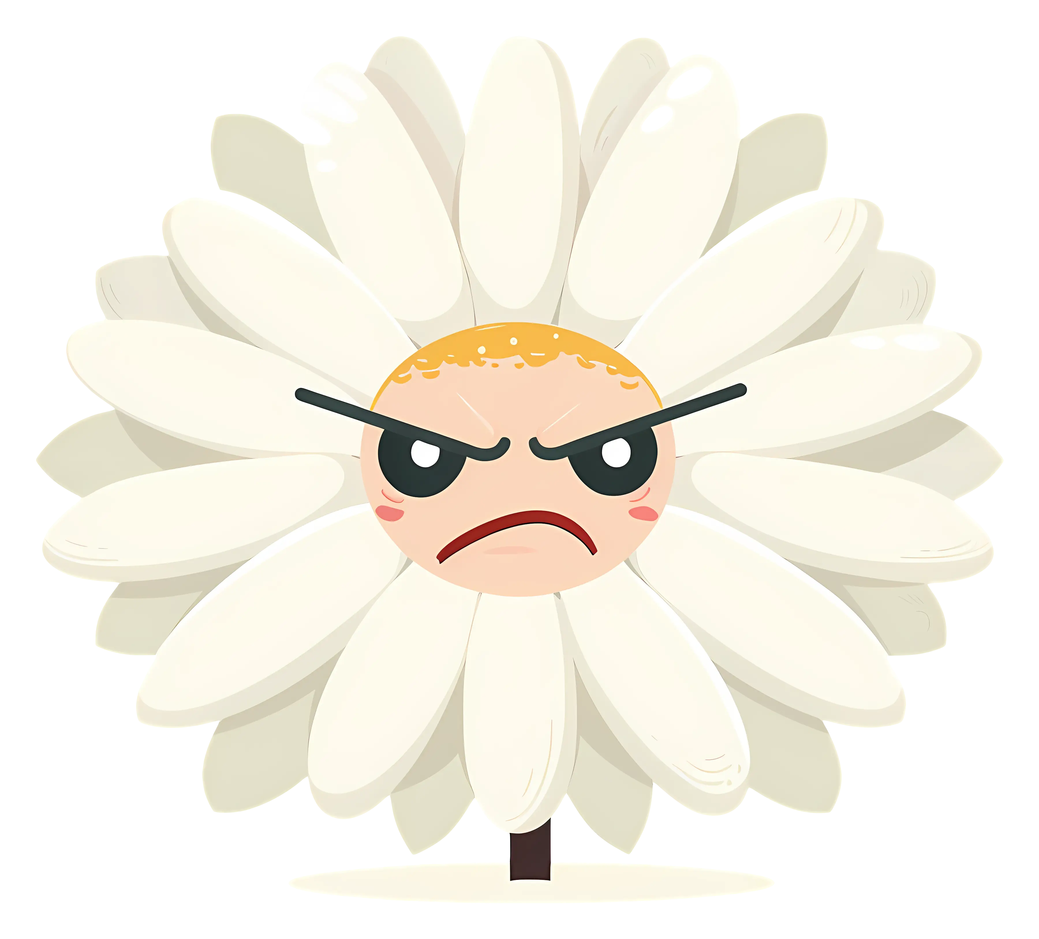 Angry Flower Cartoon