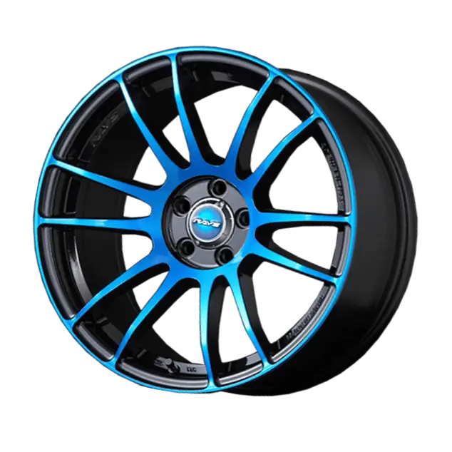 Stylish Black and Blue Car Rim