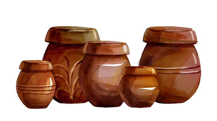 Brown Ceramic Pots and Jars