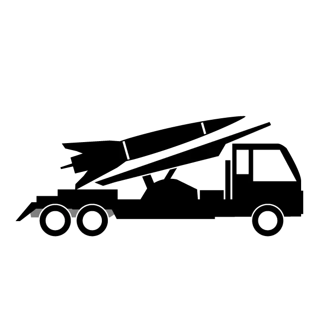 Missile Launcher Truck Silhouette