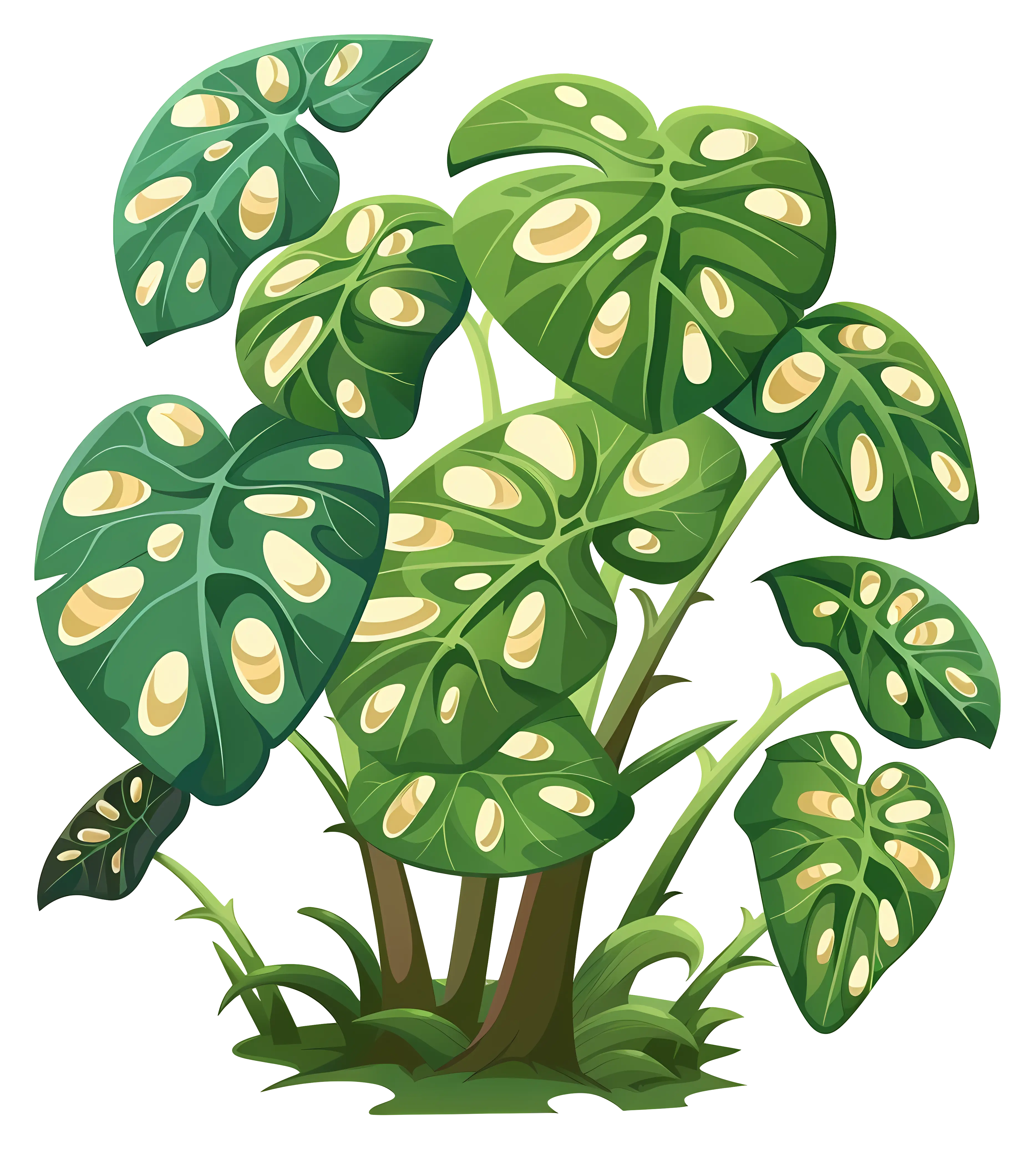 Green Plant with Large Leaves