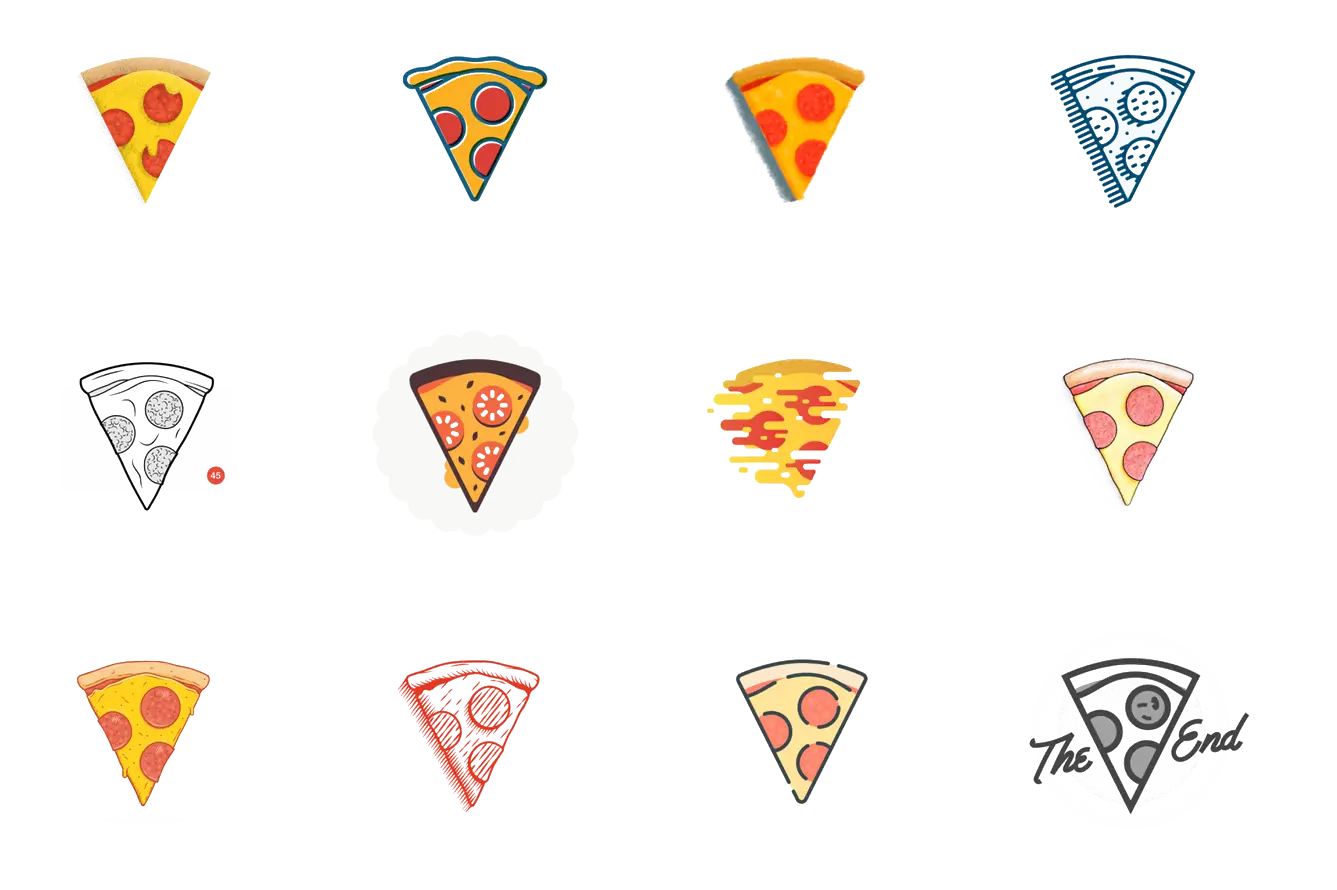 Various Pizza Slices