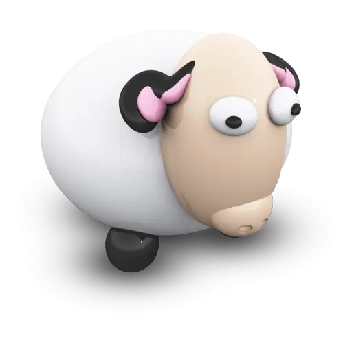Cute Sheep Cartoon Illustration