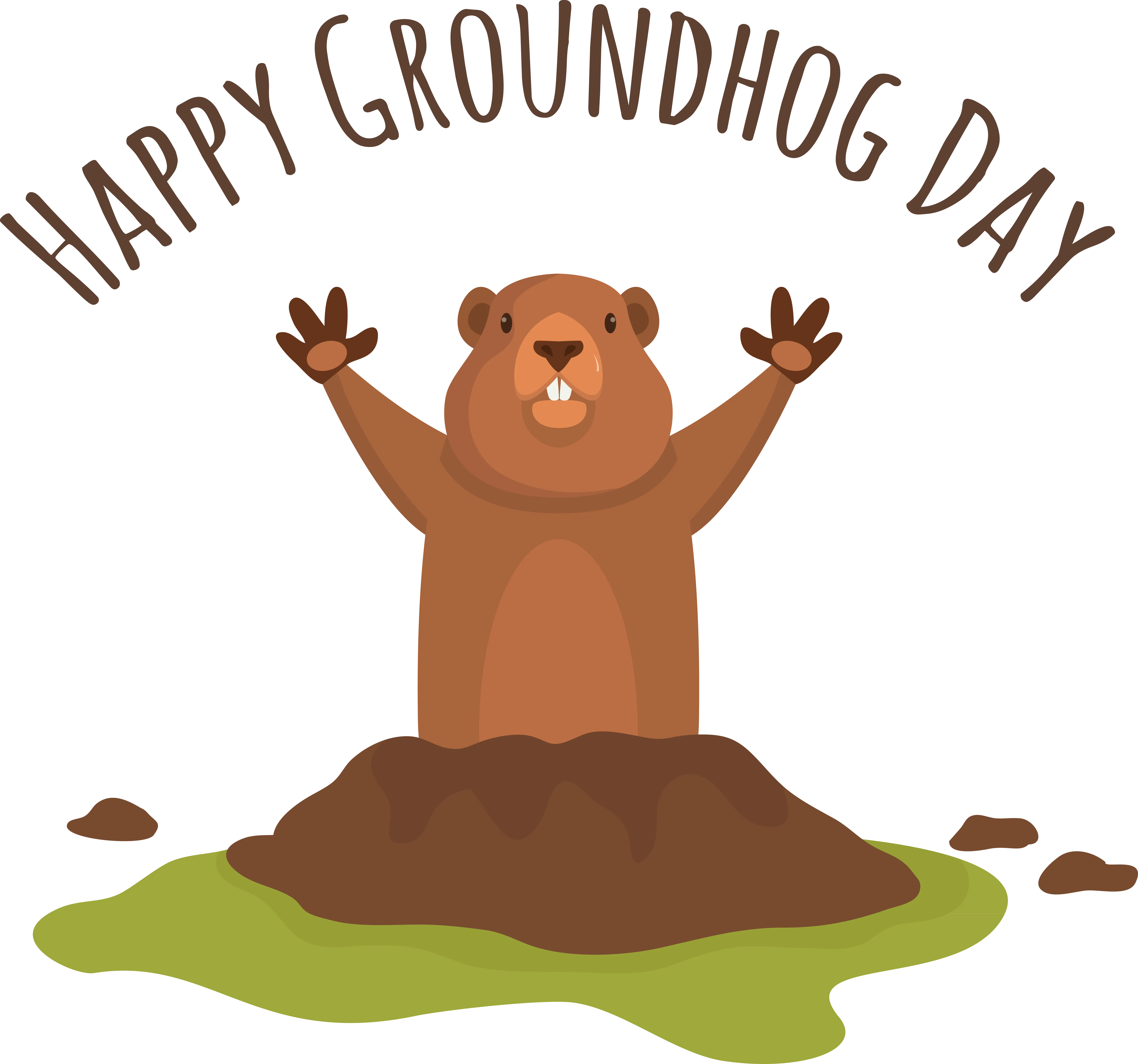Groundhog Day Celebration Illustration