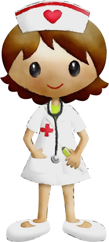 Cartoon Nurse Character With Friendly Expression