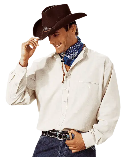 Smiling Cowboy with Hat