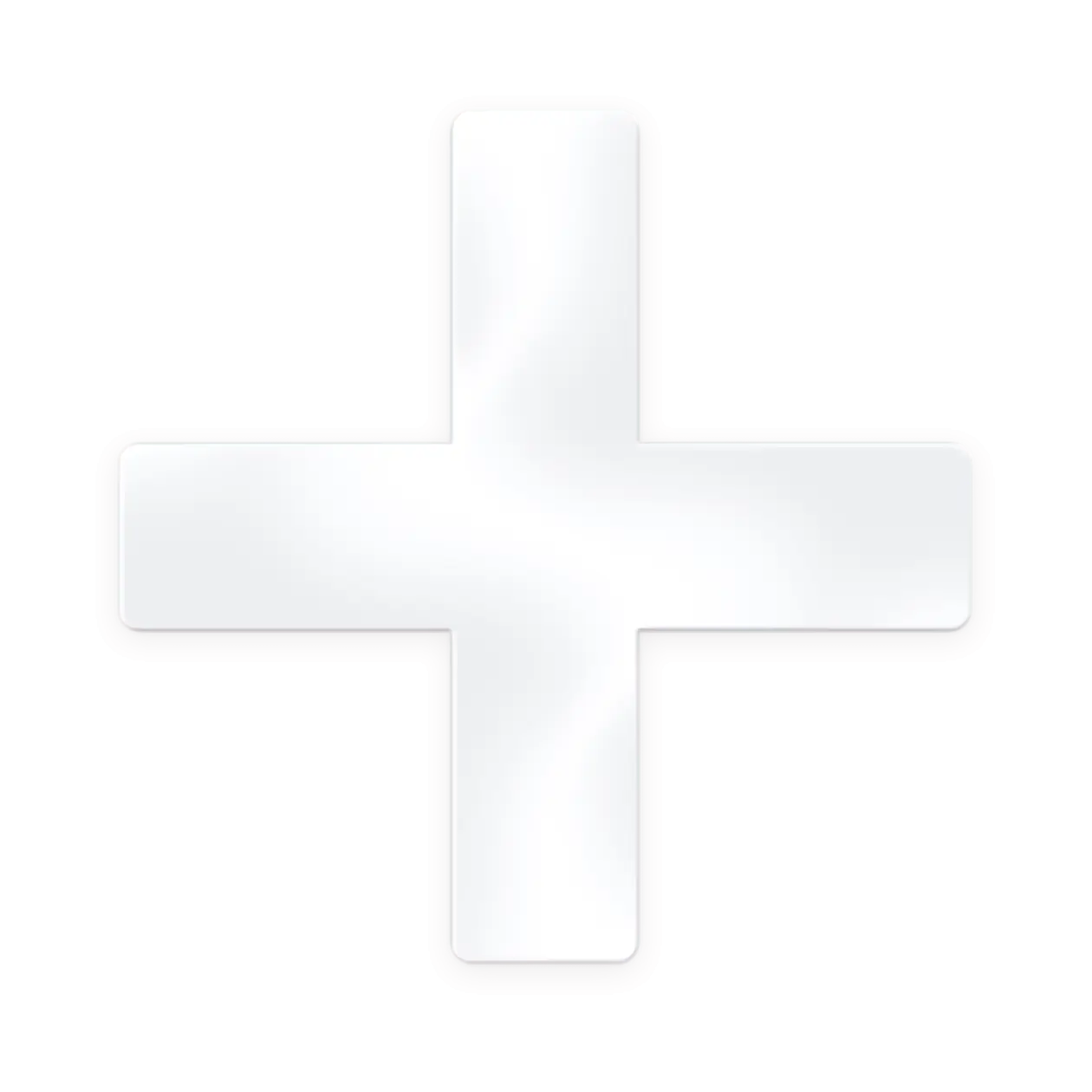 White Plus Sign Icon