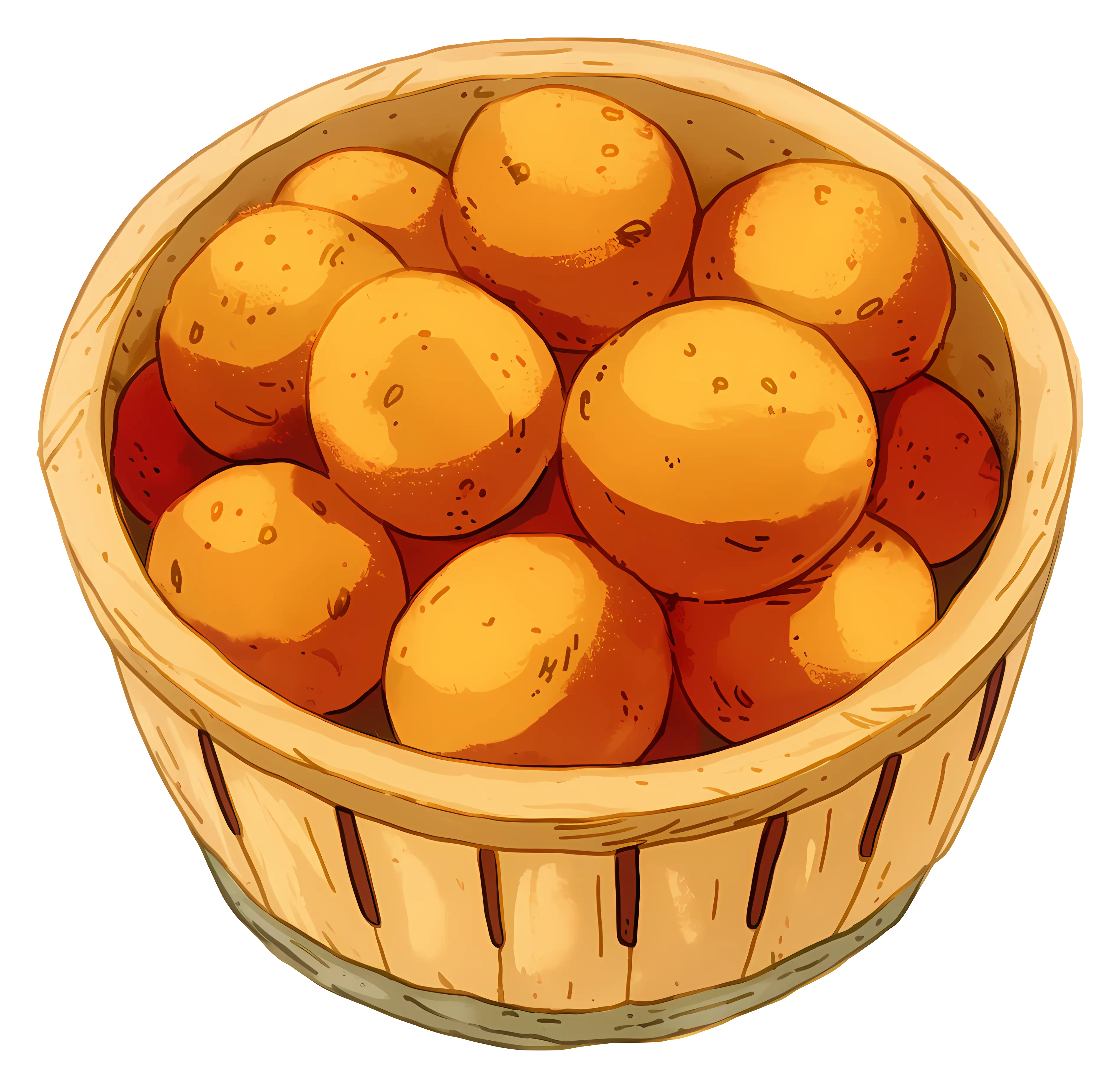 Basket of Fresh Potatoes