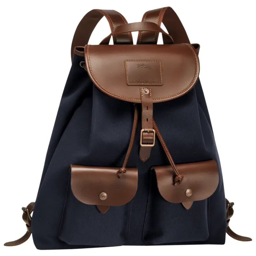 Elegant Black Leather Backpack