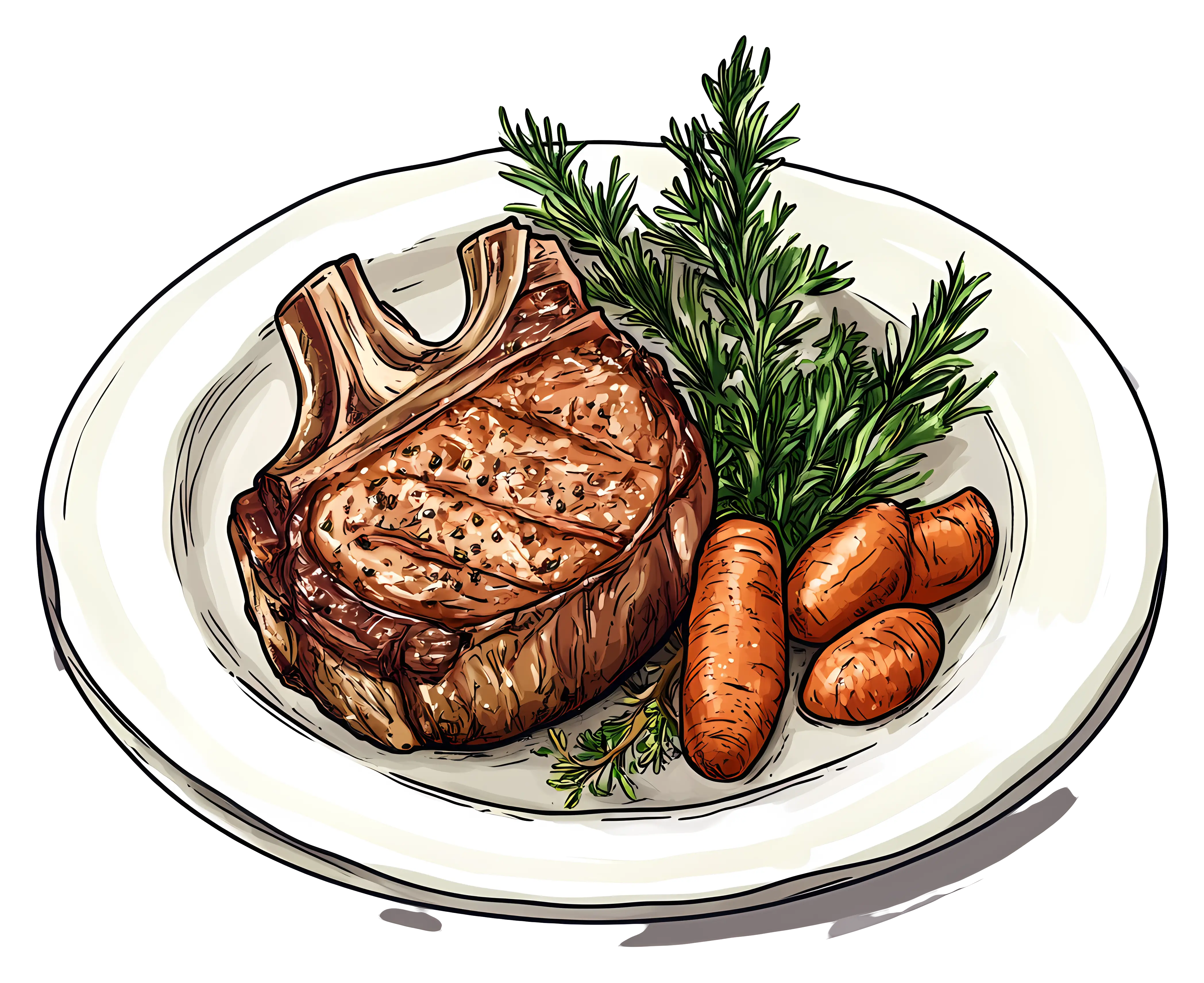 Grilled Steak with Vegetables