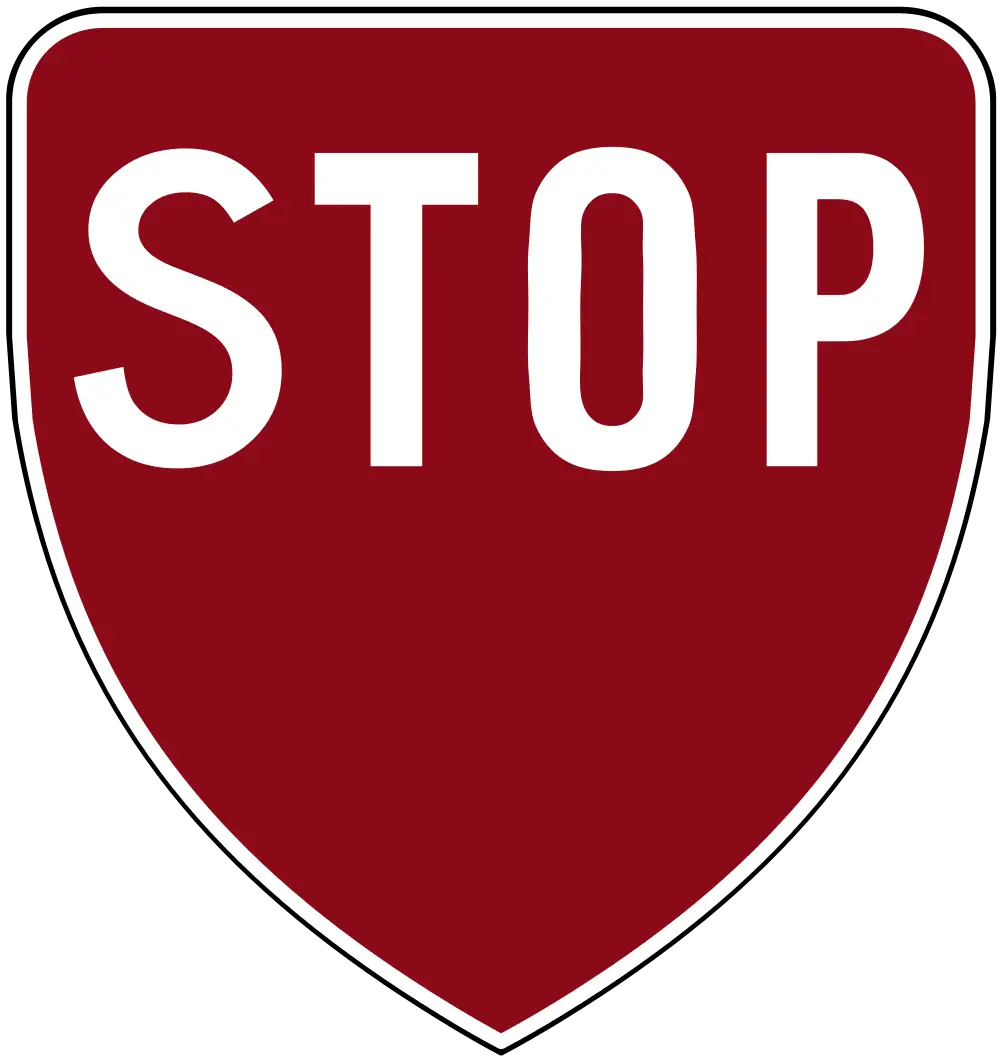 Red Stop Sign for Road Safety